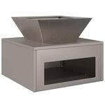 vidaXL Braise Rouillé 50 x 50 x 40 cm Acier Weather