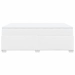 vidaXL Sommier à lattes de lit avec matelas Blanc 160x200cm Similicuir
