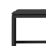 vidaXL Salon de jardin 6 Pièces avec coussins noir résine tressée