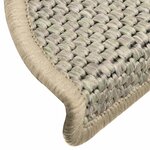 vidaXL Tapis d'escalier autocollants aspect sisal 15 Pièces 56x17x3 cm