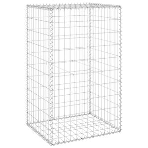 vidaXL Mur en gabion avec couvercles Acier galvanisé 60x50x100 cm