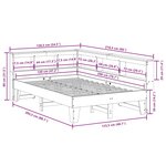 vidaXL Lit bibliothèque sans matelas cire marron 120x200 cm pin massif