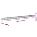 vidaXL Panier gabion avec couvercle 1200x100x50 cm fer galvanisé