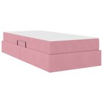 vidaXL Lit avec rangement et matelas Rose 90 x 200 cm Velours