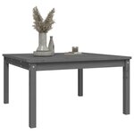 vidaXL Table de jardin gris 82 5x82 5x45 cm bois massif de pin