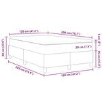 vidaXL Lit box spring avec matelas – gris foncé  120 x 200 cm  tissu en corde
