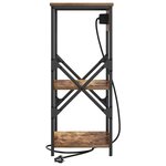 vidaXL Cabinet de chevet avec étagère 2 Pièces Chêne fumé 41 x 31 x 76 cm