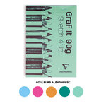 Bloc croquis collé GraF it A5 90g 80 feuilles blanc couverture coloris aléatoire CLAIREFONTAINE
