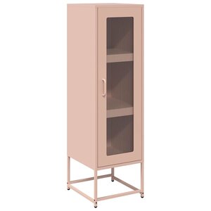 vidaXL Buffet haut rose 36x39x123 cm acier laminé à froid