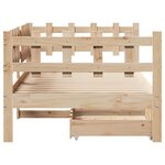 vidaXL Lit de jour avec tiroirs sans matelas 90x190 cm bois massif