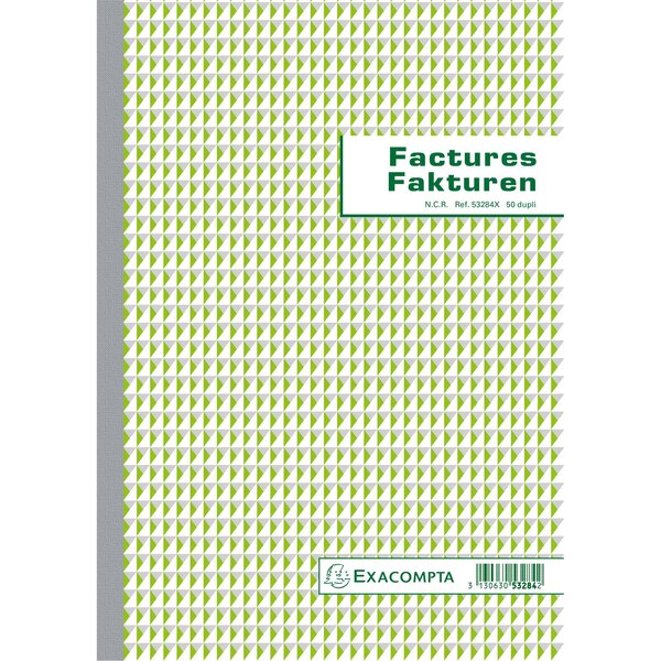 Manifold Factures 29 7x21cm 50 Feuillets Double Autocopiant Billingue - Blanc - X 5 - Exacompta