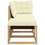 vidaXL Unité de canapé sectionnel avec coussin 3 Pièce Blanc