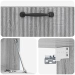 vidaXL Meuble TV mural Sonoma gris 59 5 x 31 x 30 cm Bois d'ingénierie
