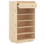 vidaXL Armoire à chaussures 60x34x105 cm Bois de pin massif