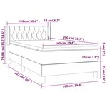 vidaXL Sommier à lattes de lit avec matelas Gris foncé 100x200 cm