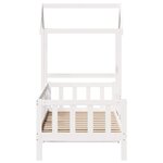 vidaXL Lit de jour avec toit sans matelas blanc 80x200 cm bois massif
