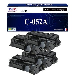 T3AZUR -4x Toners compatibles avec Canon 052 (2199C002) pour Canon LBP212dw  LBP215x  LBP-214dw  MF421dw  MF426dw  MF428x  MF429x