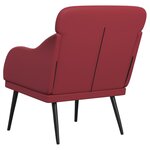 vidaXL Fauteuil Bordeaux 63x76x80 cm Similicuir