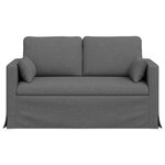 vidaXL Canapé Gris foncé 139 x 78 x 80 cm tissu