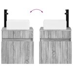 vidaXL Meuble de lavabo mural Sonoma gris 49 x 41 x 63 cm