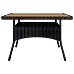 vidaXL Ensemble à manger de jardin 9 Pièces Résine tressée et acacia Noir