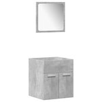vidaXL Ensemble de meubles de salle de bain 4 Pièces gris béton