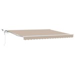 vidaXL Auvent Rétractable Beige 400 × 350 cm Polyester et métal