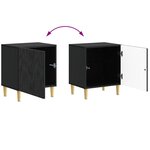 vidaXL Table de chevet Noir 43 x 34 5 x 50 cm Bois d'ingénierie