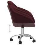 Vidaxl chaises pivotantes à manger lot de 2 violet tissu