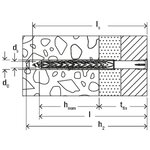 Fischer fixation de cadre avec ensemble de vis sxrl 10 x 120 t 50 pcs