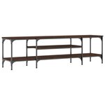 vidaXL Meuble TV chêne marron 161x35x45 cm bois d'ingénierie et fer