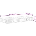 vidaXL Matelas à ressorts ensachés moyen 90x200 cm