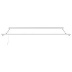 vidaXL Auvent Rayé Vert et blanc 3 x 2 5 m Polyester et métal