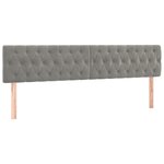 vidaXL Tête de lit à LED Gris clair 200x7x78/88 cm Velours