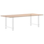 vidaXL Pieds de table à manger Blanc 2 pièces 70 x (72-73) cm Acier