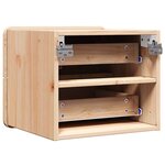 vidaXL Table de chevet Marron 39 x 34 x 33 cm Bois massif en pin