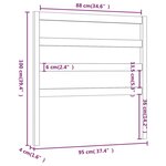 vidaXL Tête de lit 95x4x100 cm Bois massif de pin
