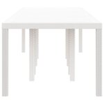 vidaXL Table de Jardin Blanc 300 x 100 x 73 cm polyrotin