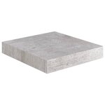 vidaXL Étagères murales flottantes 2 Pièces gris béton 23x23 5x3 8 cm MDF