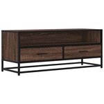 vidaXL Meuble TV chêne marron 100x34 5x40cm bois d'ingénierie et métal