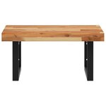 vidaXL Étagère de vasque murale acier et bois massif d'acacia