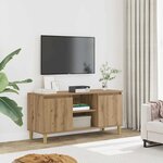 vidaXL Meuble TV chêne artisanal 102x35x50 cm bois d'ingénierie