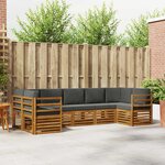 vidaXL Ensemble de canapé d'angle 7 Pièces Naturel et Anthracite