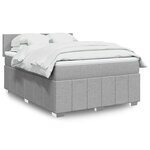 vidaXL Sommier à lattes de lit avec matelas Gris clair 140x200cm Tissu