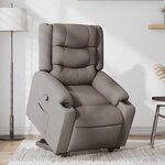vidaXL Fauteuil inclinable taupe tissu