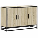 vidaXL Meuble de salle de bain avec lavabo Chêne Sonoma 90 x 33 x 60 cm Bois d'ingénierie