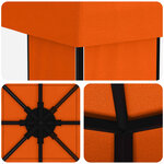 vidaXL Pavillon 4 × 3 m Orange Polyester et Acier 190 gsm