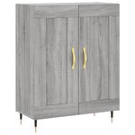 vidaXL Buffet haut Sonoma gris 69 5x34x180 cm Bois d'ingénierie