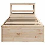 vidaXL Cadre de lit avec tête de lit 90x190 cm bois de pin massif