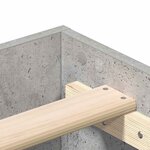 vidaXL Cadre de lit sans matelas gris béton 200x200 cm bois ingénierie